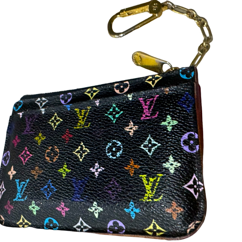 Louis Vuitton Black Multicolor Monogram Zip Pouch